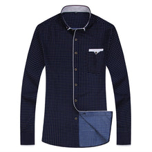 Load image into Gallery viewer, Men Fashion Casual Long Sleeved Printed shirt Slim Fit Male Social Business Dress Shirt Brand Men Clothing Soft Comfortable