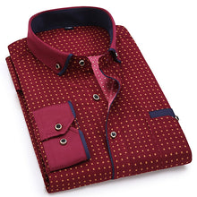 Load image into Gallery viewer, Men Fashion Casual Long Sleeved Printed shirt Slim Fit Male Social Business Dress Shirt Brand Men Clothing Soft Comfortable
