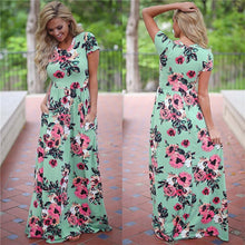 Load image into Gallery viewer, Women Floral Print Long Maxi Dress