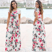 Load image into Gallery viewer, Women Floral Print Long Maxi Dress