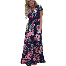 Load image into Gallery viewer, Women Floral Print Long Maxi Dress