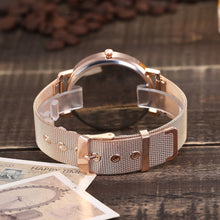 Load image into Gallery viewer, Vansvar Gold Sliver Mesh Stainless Steel Watches Women Top Brand Luxury Casual Clock Ladies Wrist Watch
