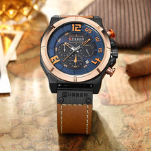 Load image into Gallery viewer, CURREN Quartz watches Men Leather Wrist Watch
