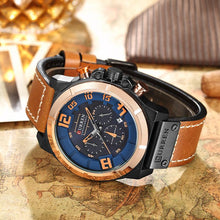 Load image into Gallery viewer, CURREN Quartz watches Men Leather Wrist Watch
