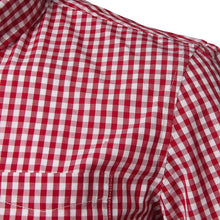 Load image into Gallery viewer, Small Plaid Shirt Men Summer Short Sleeve Cotton Mens Dress Shirts
