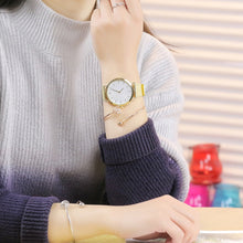 Load image into Gallery viewer, Vansvar Gold Sliver Mesh Stainless Steel Watches Women Top Brand Luxury Casual Clock Ladies Wrist Watch
