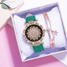 Load image into Gallery viewer, Fashion Leather Strap Watch Women Quartz Watch Romantic Starry
