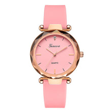 Load image into Gallery viewer, Fashion ladies wrist watches Round glass silicone strap wrist watch
